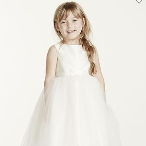 nwt white flower girl dress from david's bridal